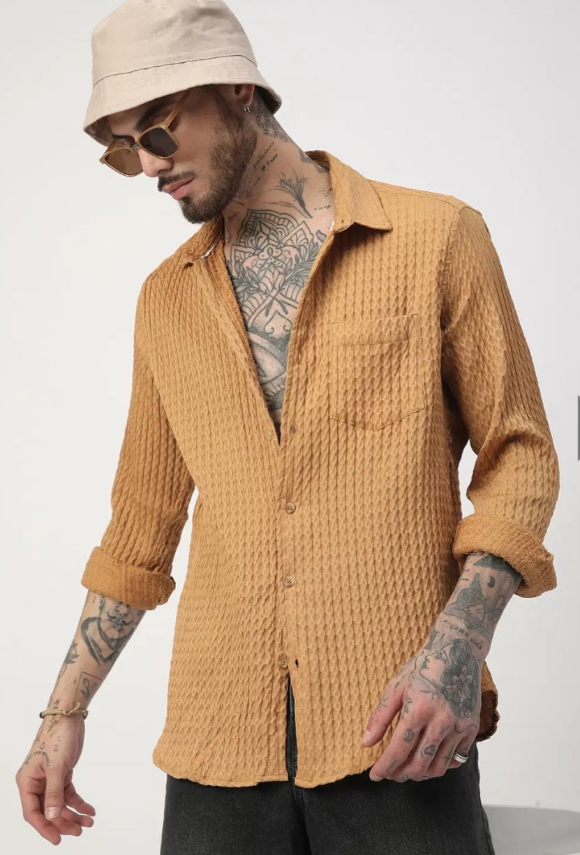 Giggle Haus Textured Cotton Shirt – Effortless Style, Ultimate Comfort