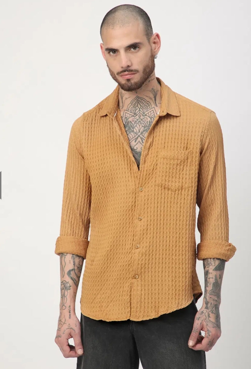 Giggle Haus Textured Cotton Shirt – Effortless Style, Ultimate Comfort