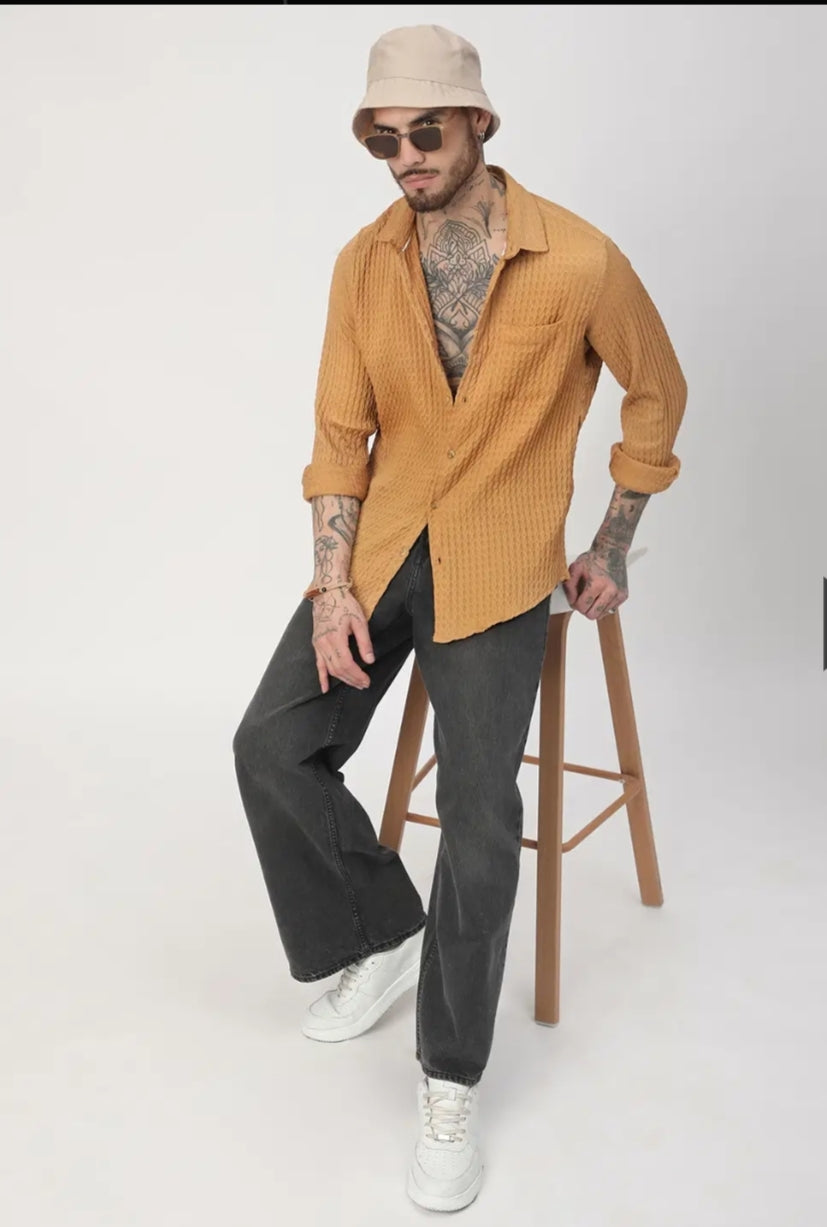 Giggle Haus Textured Cotton Shirt – Effortless Style, Ultimate Comfort