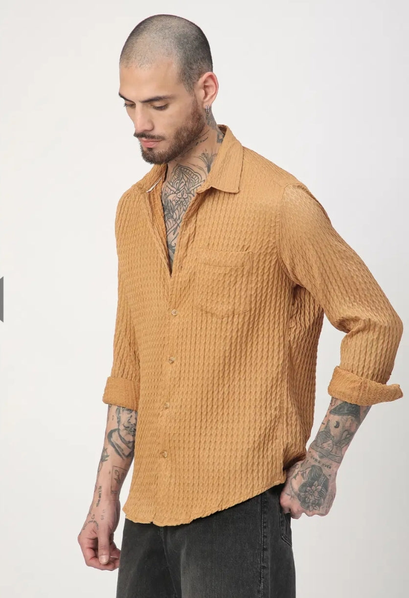 Giggle Haus Textured Cotton Shirt – Effortless Style, Ultimate Comfort