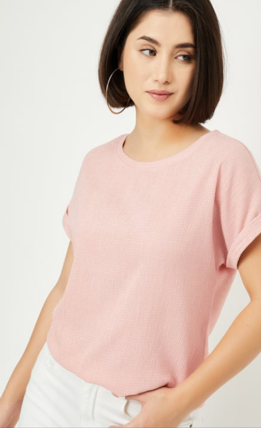 Giggle Haus – Blush Textured Top! Cool with styles
