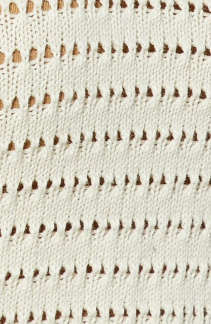 Giggle Haus Open-Knit Crop Polo T-Shirt!