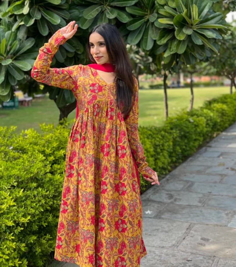 Yellow Floral Mohini Set.