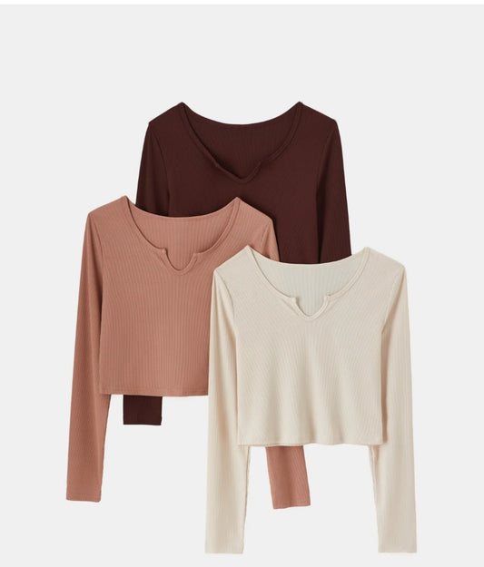 Basic soldi textured Crop top