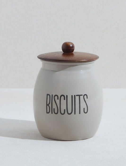 Biscuit Kitchen Organizer - Aesthetic White Container