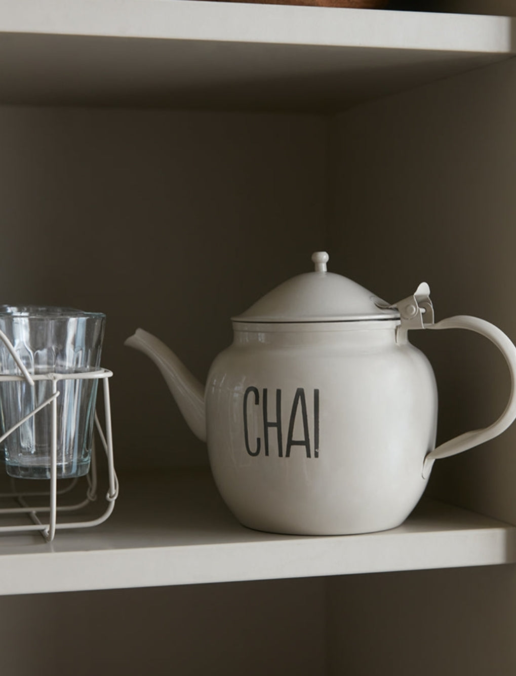 White chai kettle for kitchen