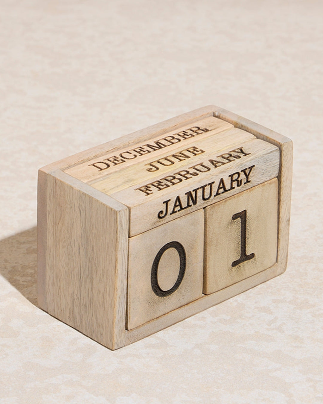 Aesthetic Home Beige Desk Calendar