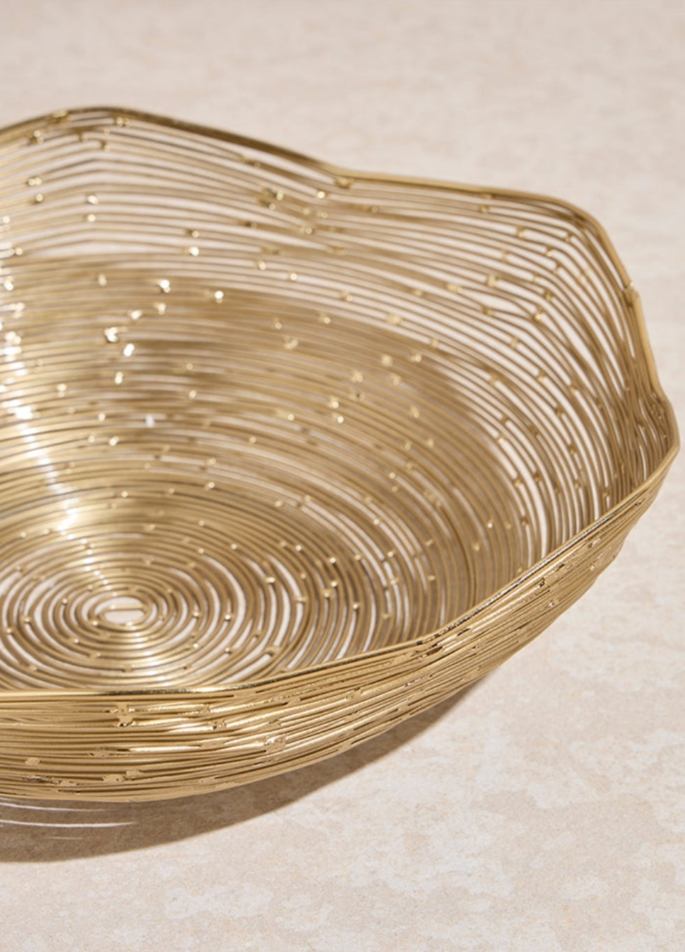 Home Gold Wired Decorative Bowl – Elegant & Modern Home Accent