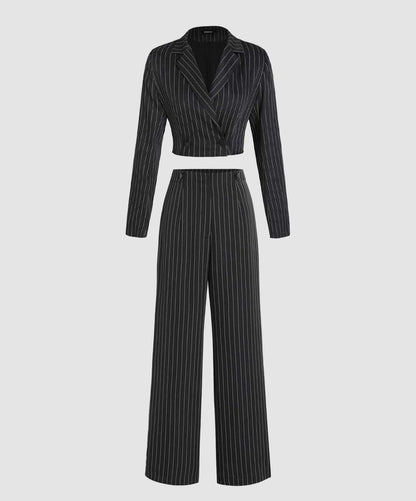 Power Striped Co-ord Set – Bold & Bossy Look!