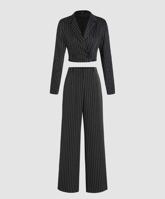 Power Striped Co-ord Set – Bold & Bossy Look!