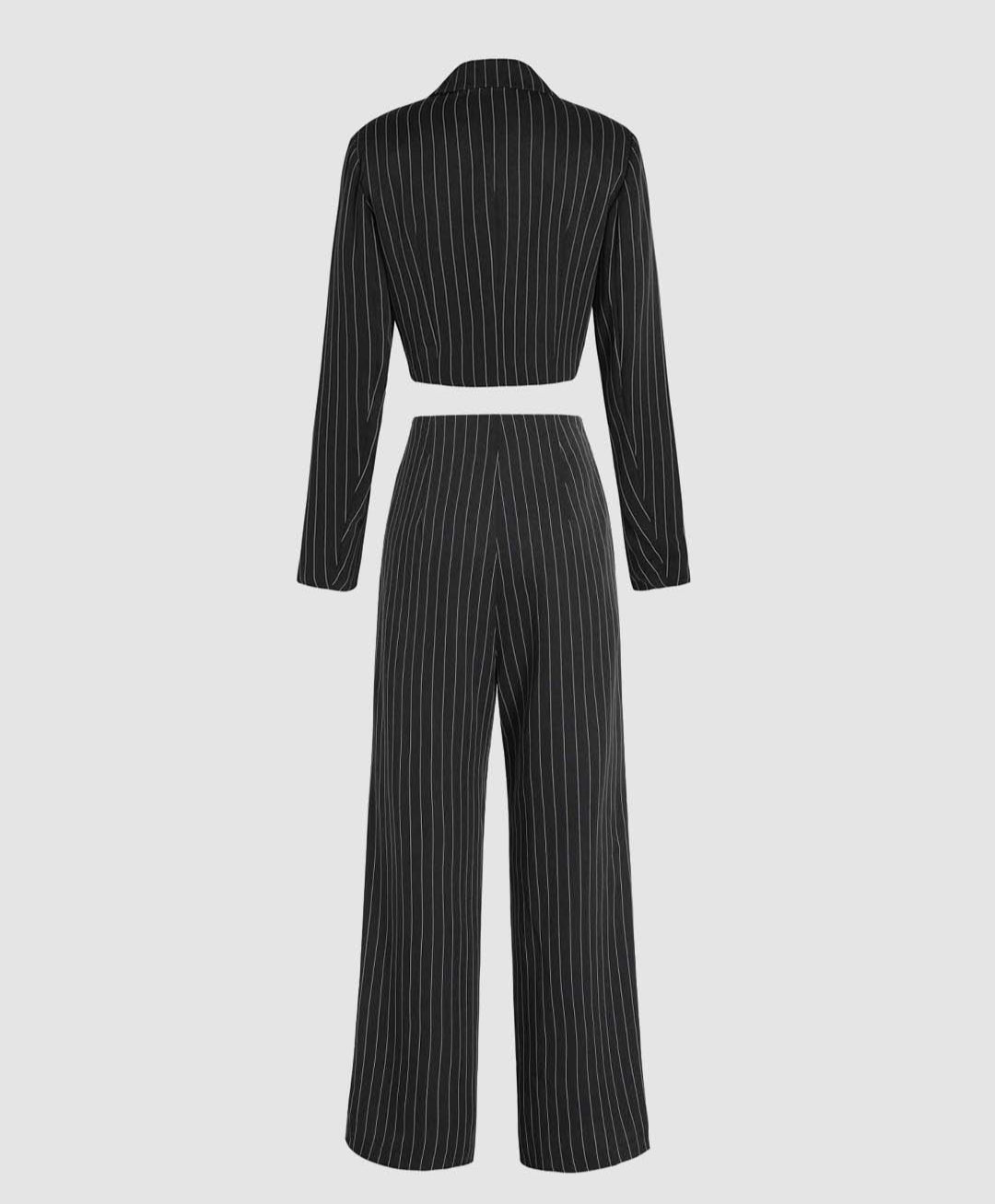 Power Striped Co-ord Set – Bold & Bossy Look!